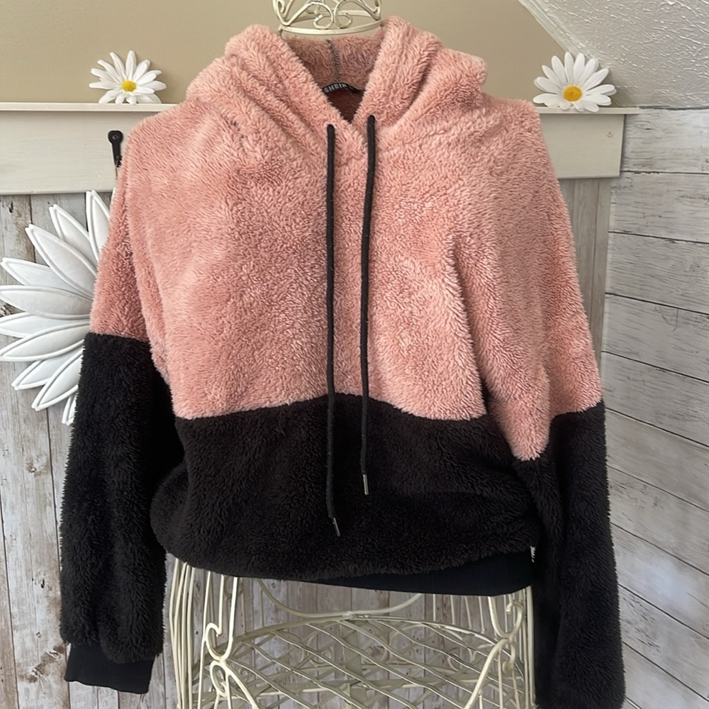 Cropped Teddy Fleece Hoodie, Women’s Size Small